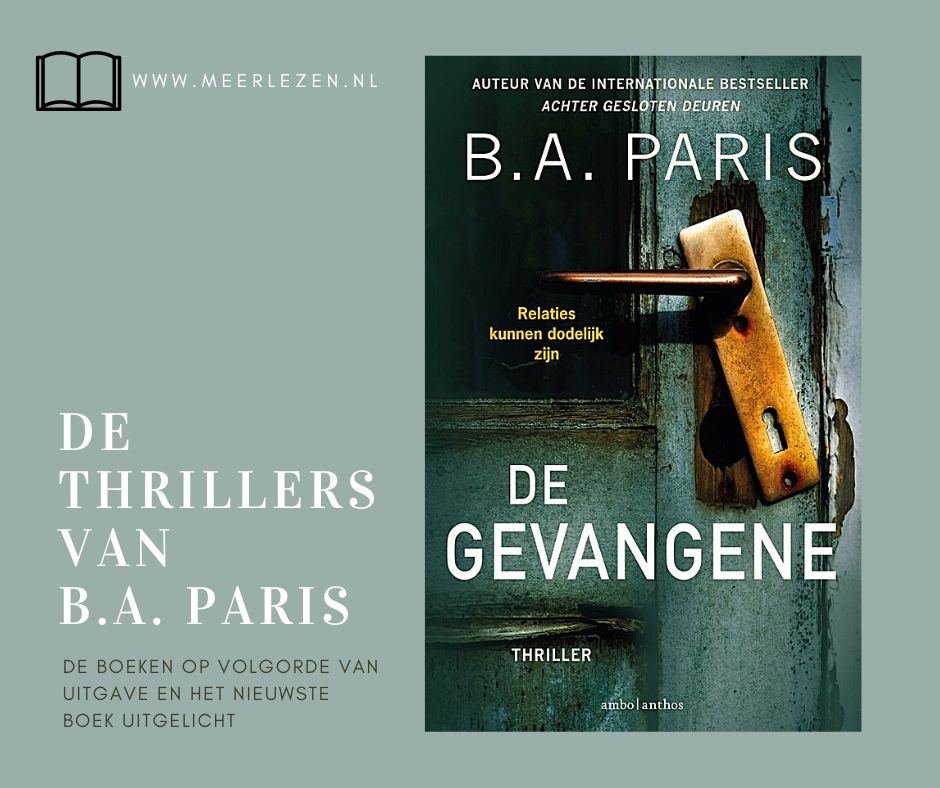 De boeken van B.A. Paris op volgorde  & nieuwste boek